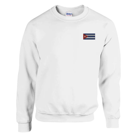 Sweat-shirt drapeau de cuba en broderie - pixelformaflag
