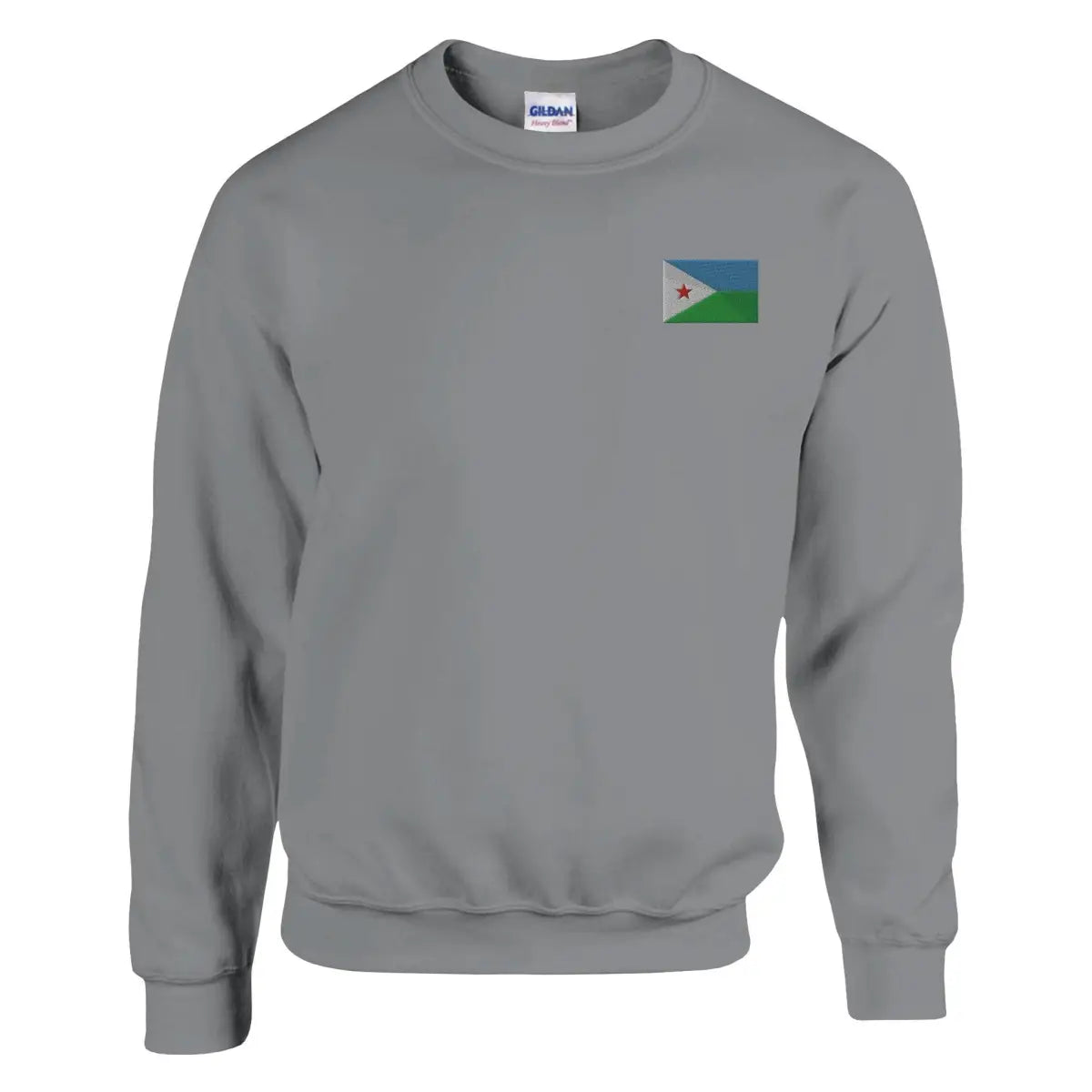 Sweat-shirt Drapeau de Djibouti en broderie - Pixelforma 