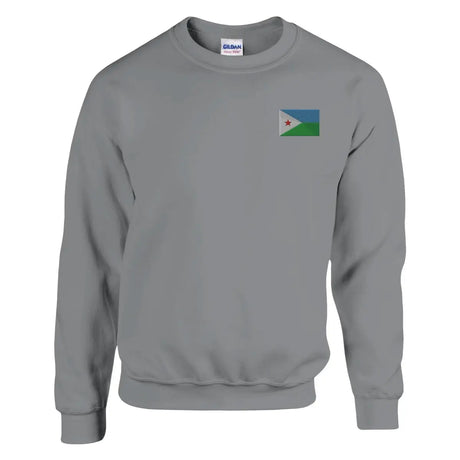 Sweat-shirt drapeau de djibouti en broderie - pixelformaflag