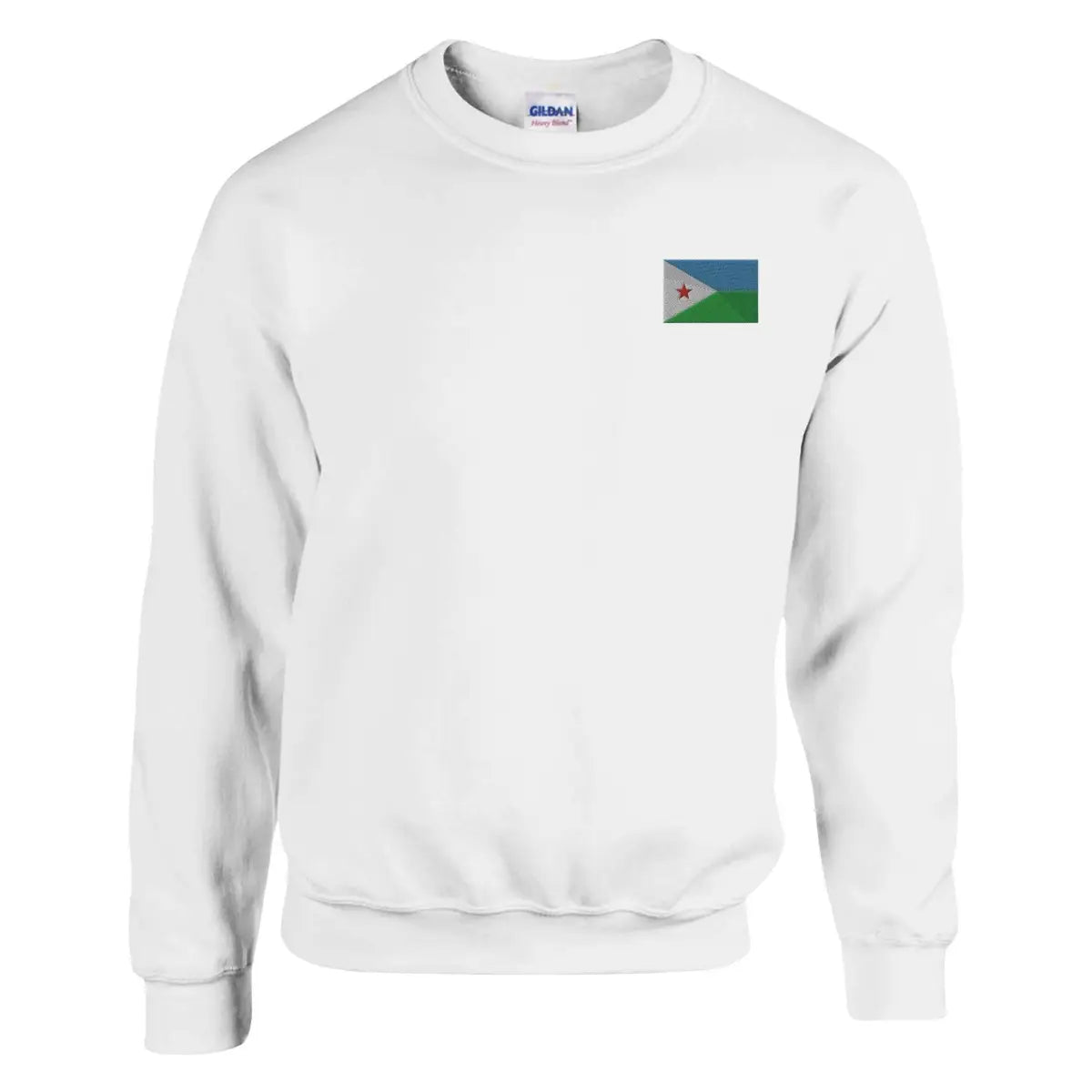 Sweat-shirt drapeau de djibouti en broderie - pixelformaflag