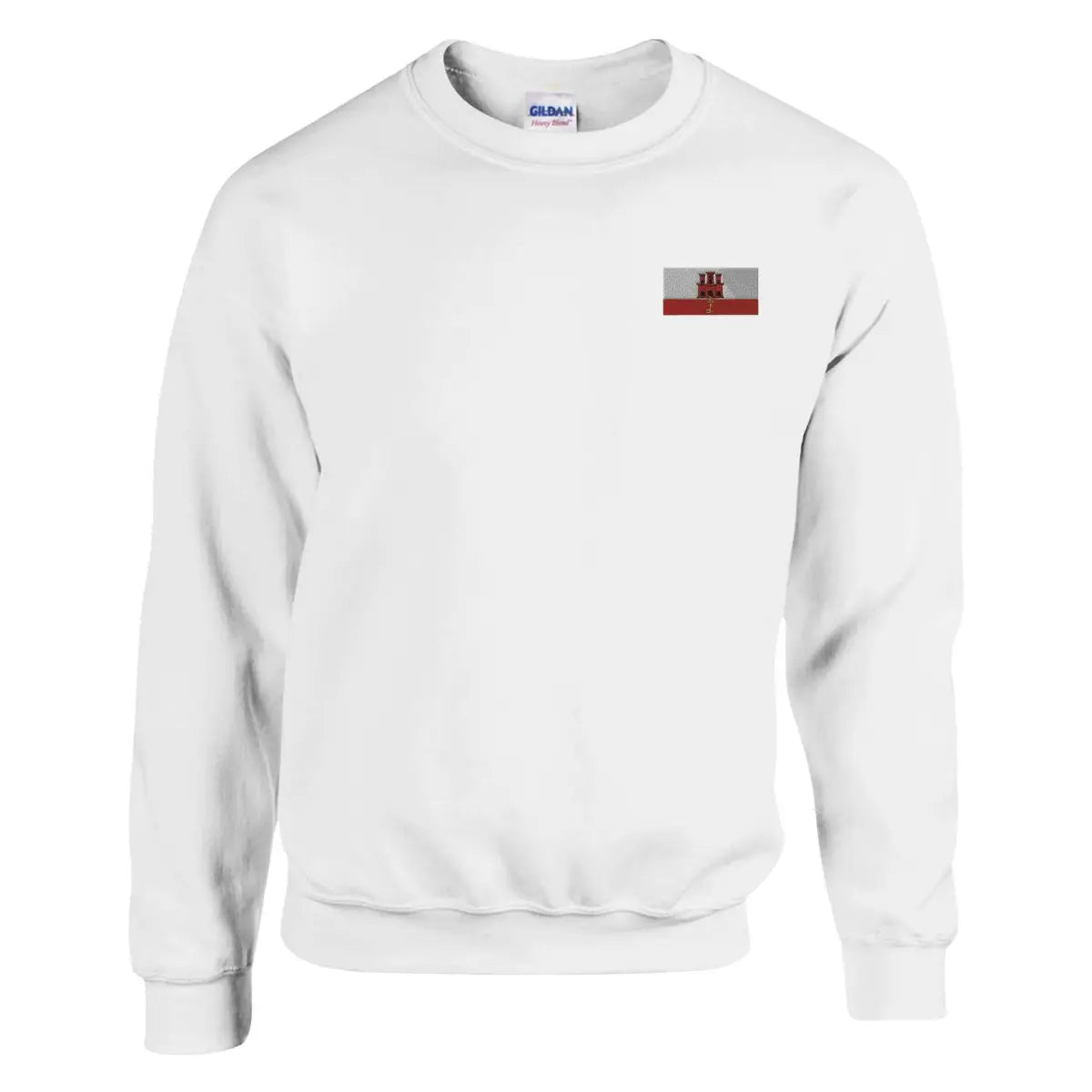 Sweat-shirt Drapeau de Gibraltar en broderie - Pixelforma 