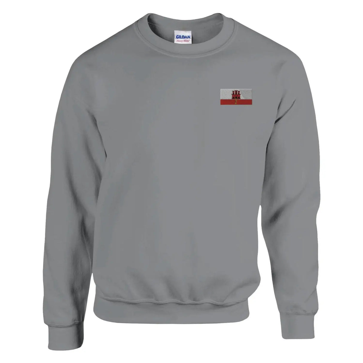 Sweat-shirt drapeau de gibraltar en broderie - pixelformaflag