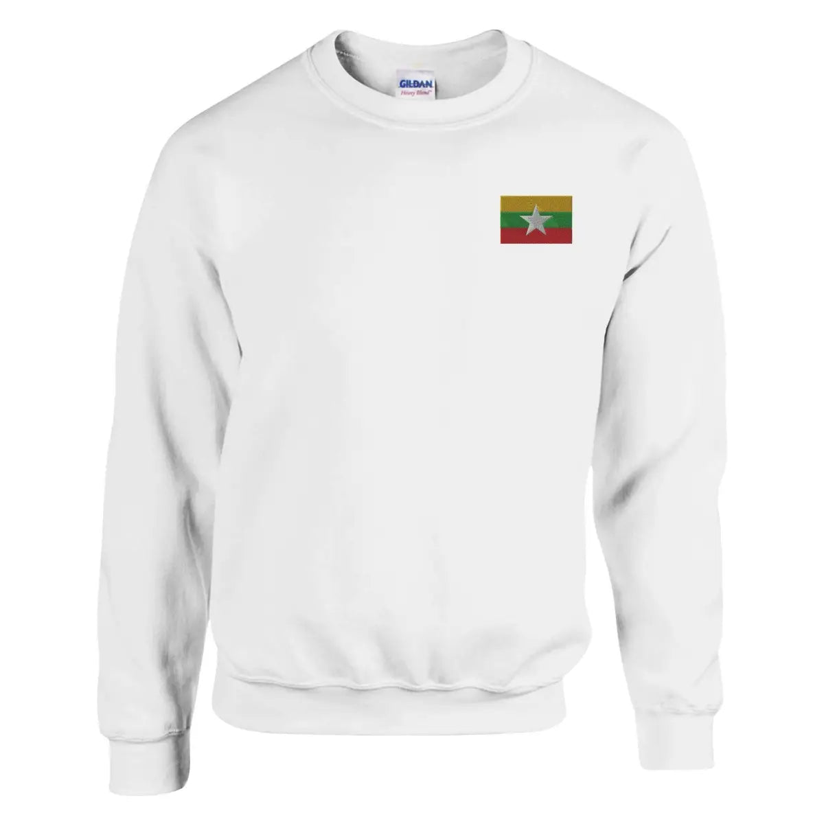 Sweat-shirt Drapeau de la Birmanie en broderie - Pixelforma 