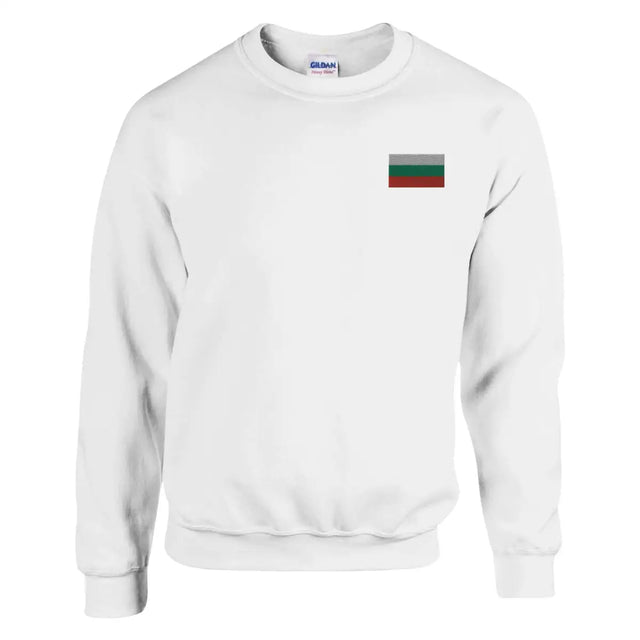 Sweat-shirt Drapeau de la Bulgarie en broderie - Pixelforma 