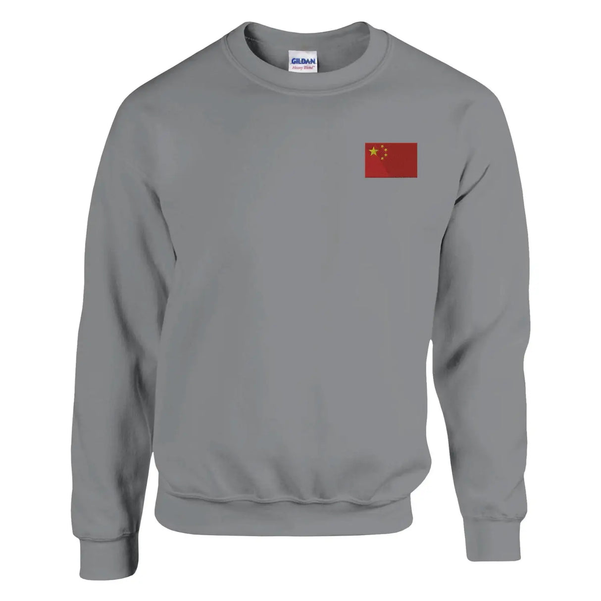 Sweat-shirt drapeau de la chine en broderie - pixelformaflag