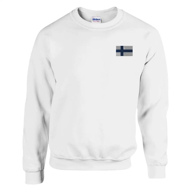 Sweat-shirt Drapeau de la Finlande en broderie - Pixelforma 