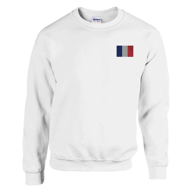 Sweat-shirt drapeau de la france en broderie - pixelformaflag