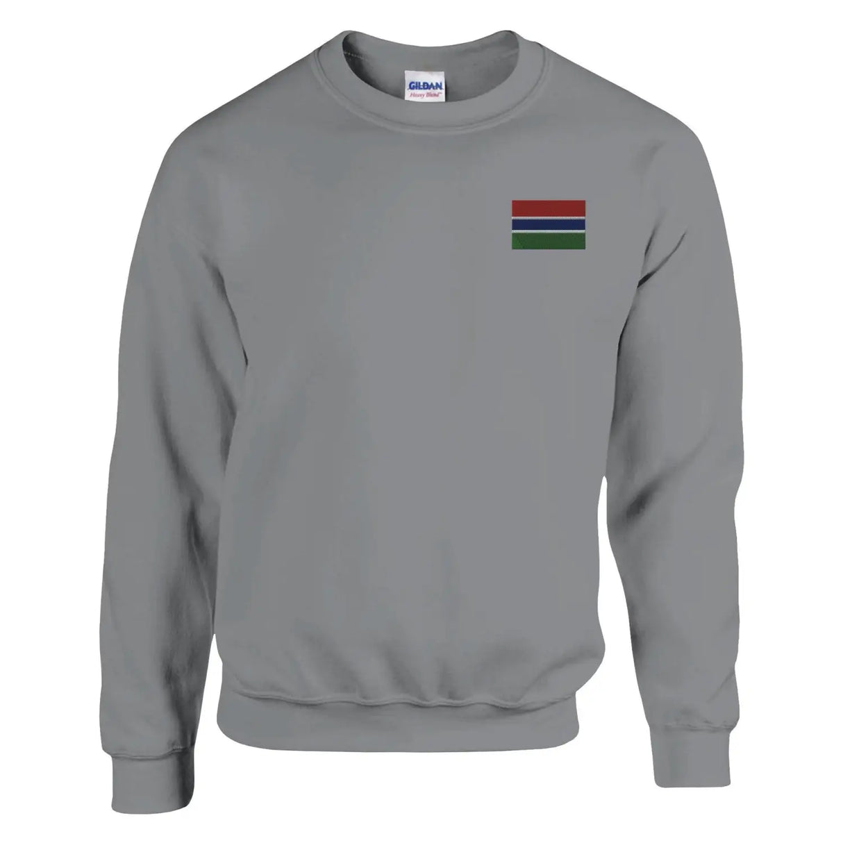Sweat-shirt drapeau de la gambie en broderie - pixelformaflag