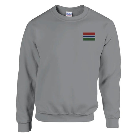 Sweat-shirt drapeau de la gambie en broderie - pixelformaflag