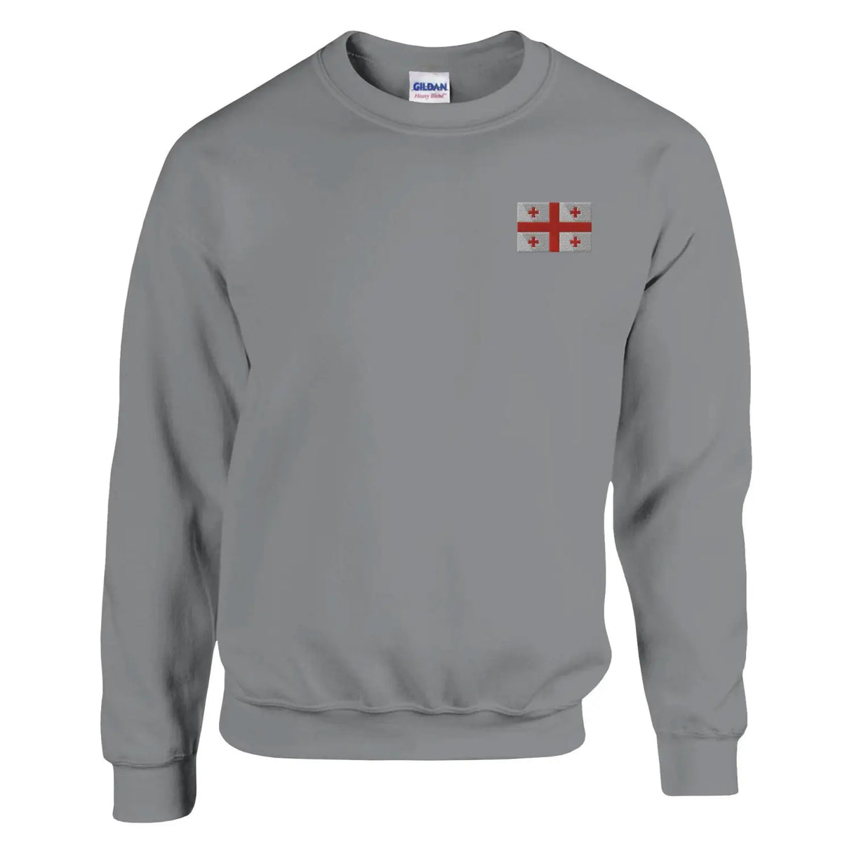 Sweat-shirt drapeau de la géorgie en broderie - pixelformaflag