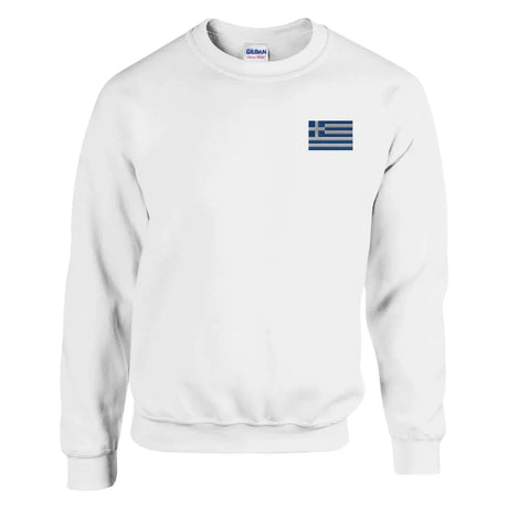 Sweat-shirt Drapeau de la Grèce en broderie - Pixelforma 