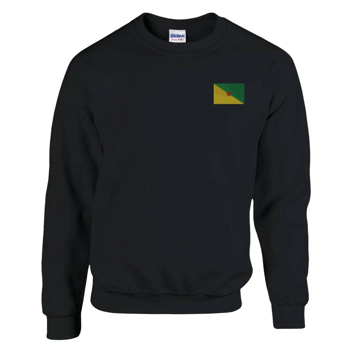 Sweat-shirt drapeau de la guyane en broderie - pixelformaflag