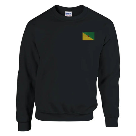 Sweat-shirt drapeau de la guyane en broderie - pixelformaflag