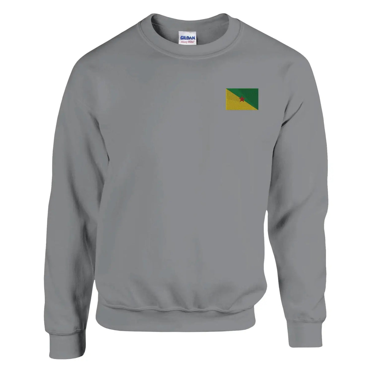 Sweat-shirt drapeau de la guyane en broderie - pixelformaflag