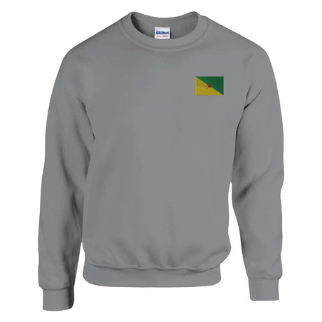 Sweat-shirt drapeau de la guyane en broderie - pixelformaflag