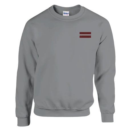 Sweat-shirt Drapeau de la Lettonie en broderie - Pixelforma 