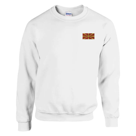 Sweat-shirt drapeau de la macédoine du nord en broderie - pixelformaflag
