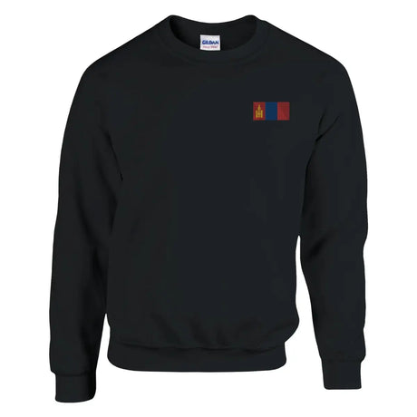 Sweat-shirt drapeau de la mongolie en broderie - pixelformaflag