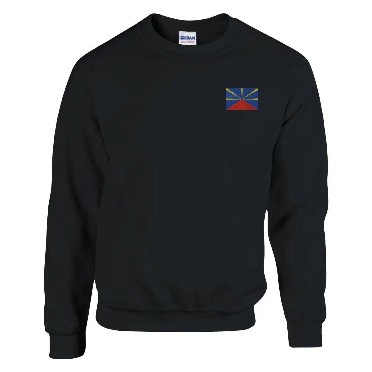 Sweat-shirt Drapeau de La Réunion en broderie - Pixelforma 