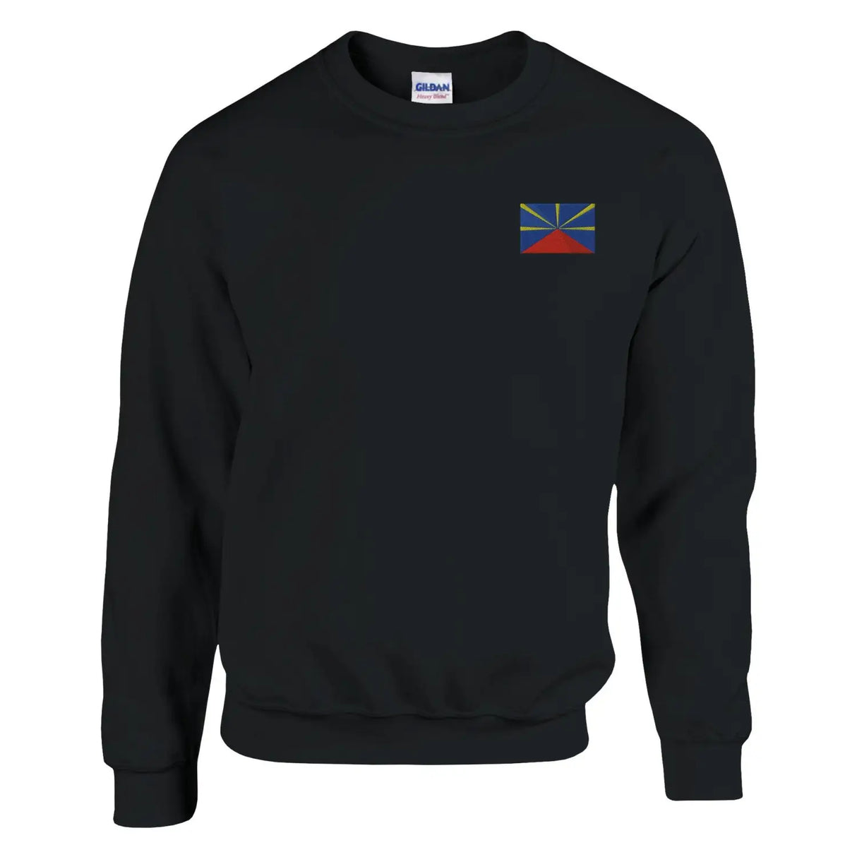 Sweat-shirt drapeau de la réunion en broderie - pixelformaflag