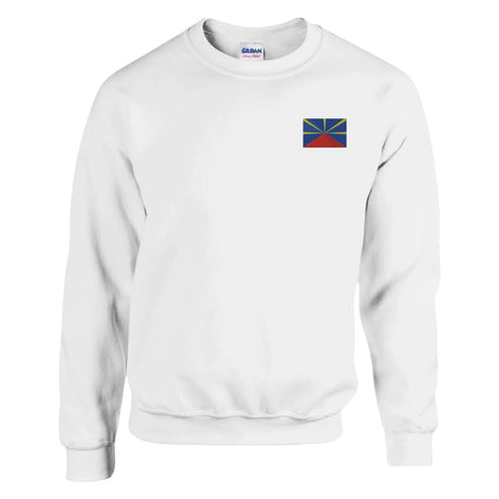 Sweat-shirt drapeau de la réunion en broderie - pixelformaflag