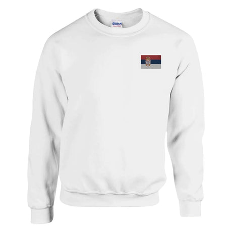 Sweat-shirt drapeau de la serbie en broderie - pixelformaflag