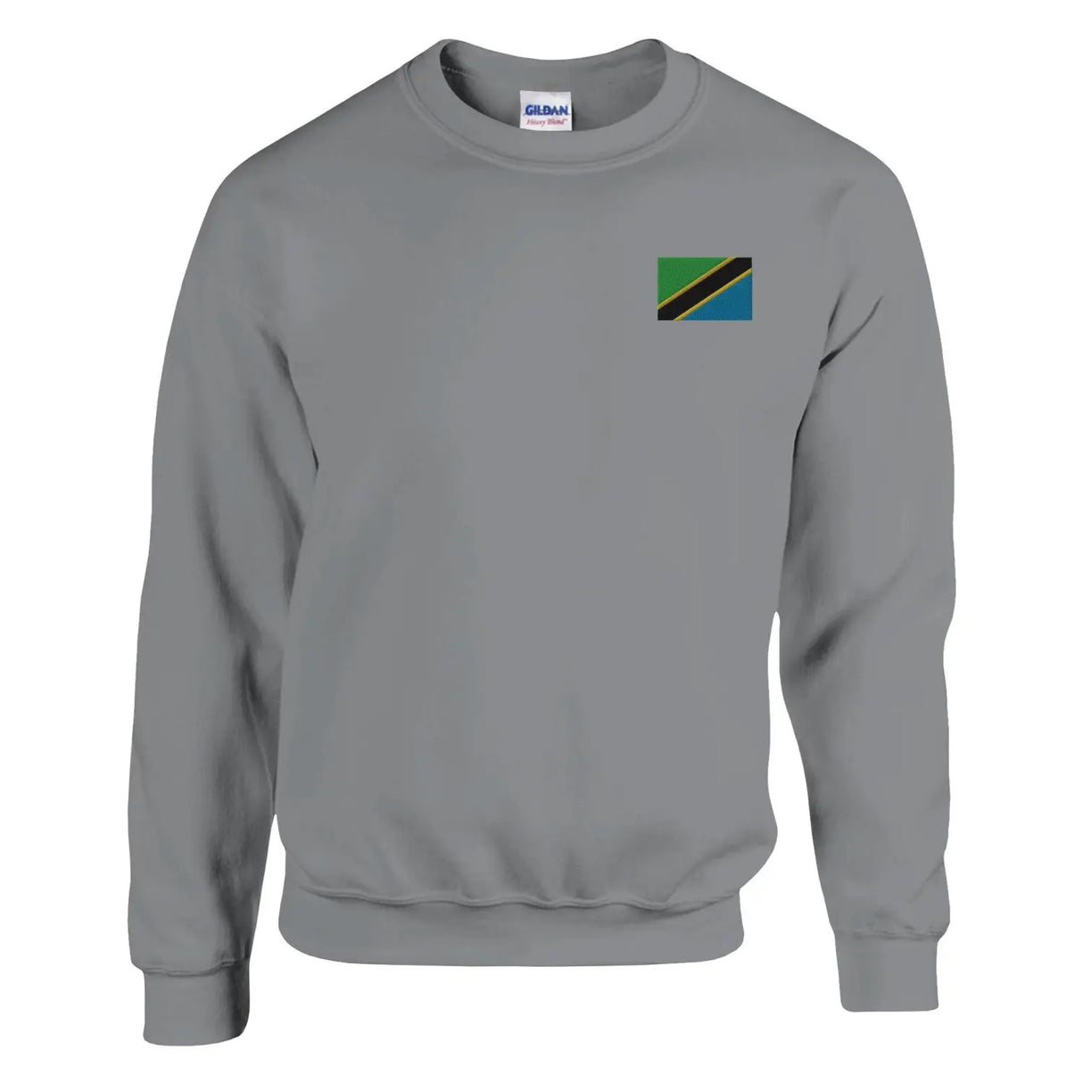 Sweat-shirt drapeau de la tanzanie en broderie - pixelformaflag