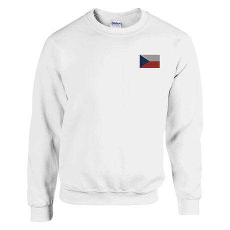 Sweat-shirt drapeau de la tchéquie en broderie - pixelformaflag