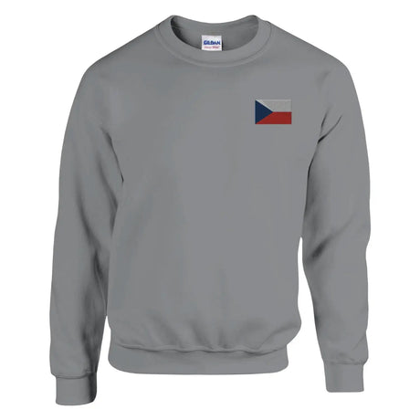 Sweat-shirt drapeau de la tchéquie en broderie - pixelformaflag