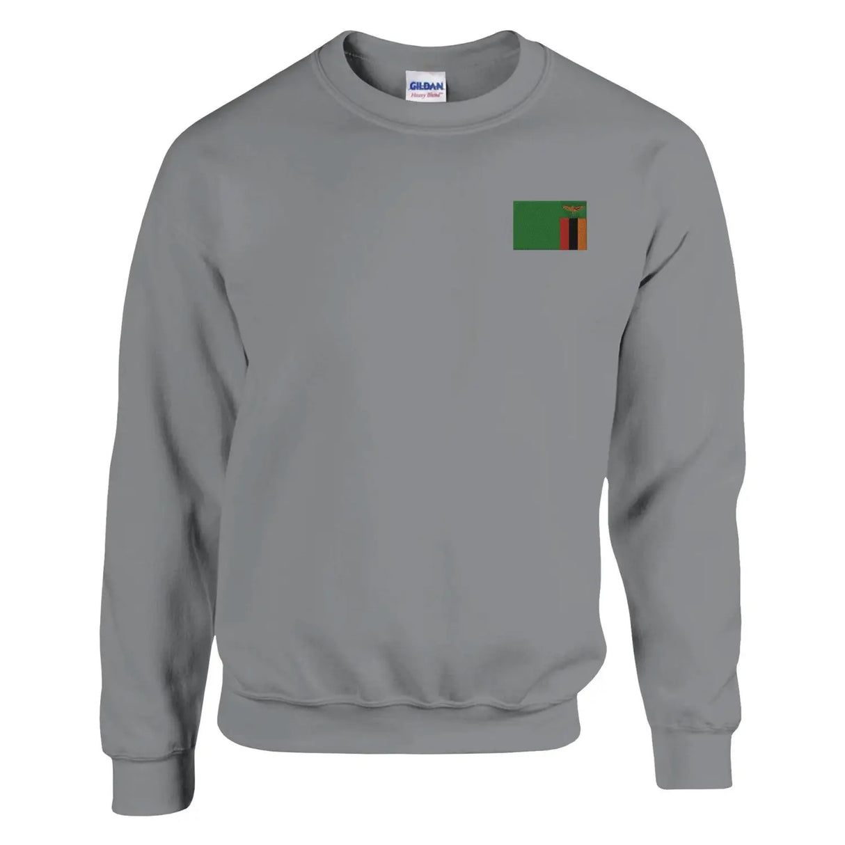 Sweat-shirt drapeau de la zambie en broderie - pixelformaflag