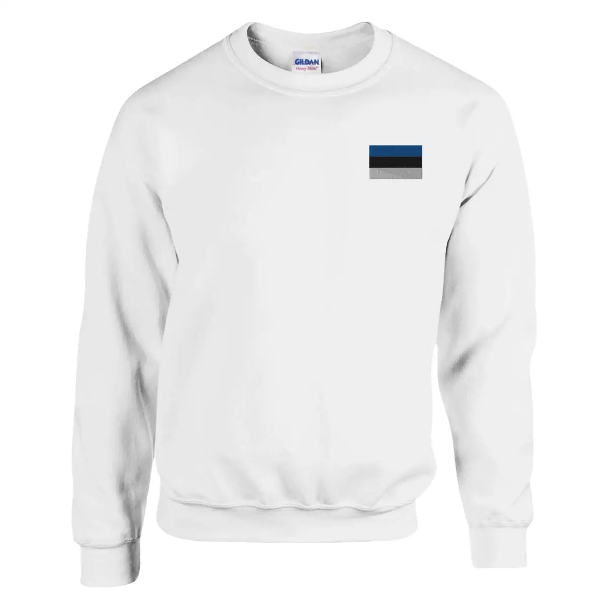 Sweat-shirt Drapeau de l'Estonie en broderie - Pixelforma 