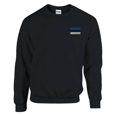 Sweat-shirt Drapeau de l'Estonie en broderie - Pixelforma 