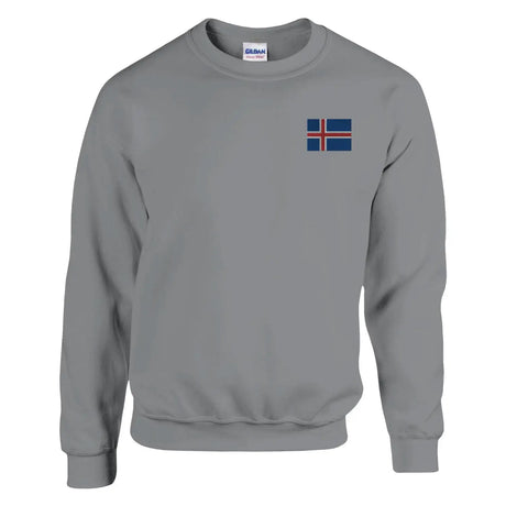 Sweat-shirt drapeau de l’islande en broderie - pixelformaflag