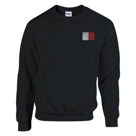 Sweat-shirt Drapeau de Malte en broderie - Pixelforma 