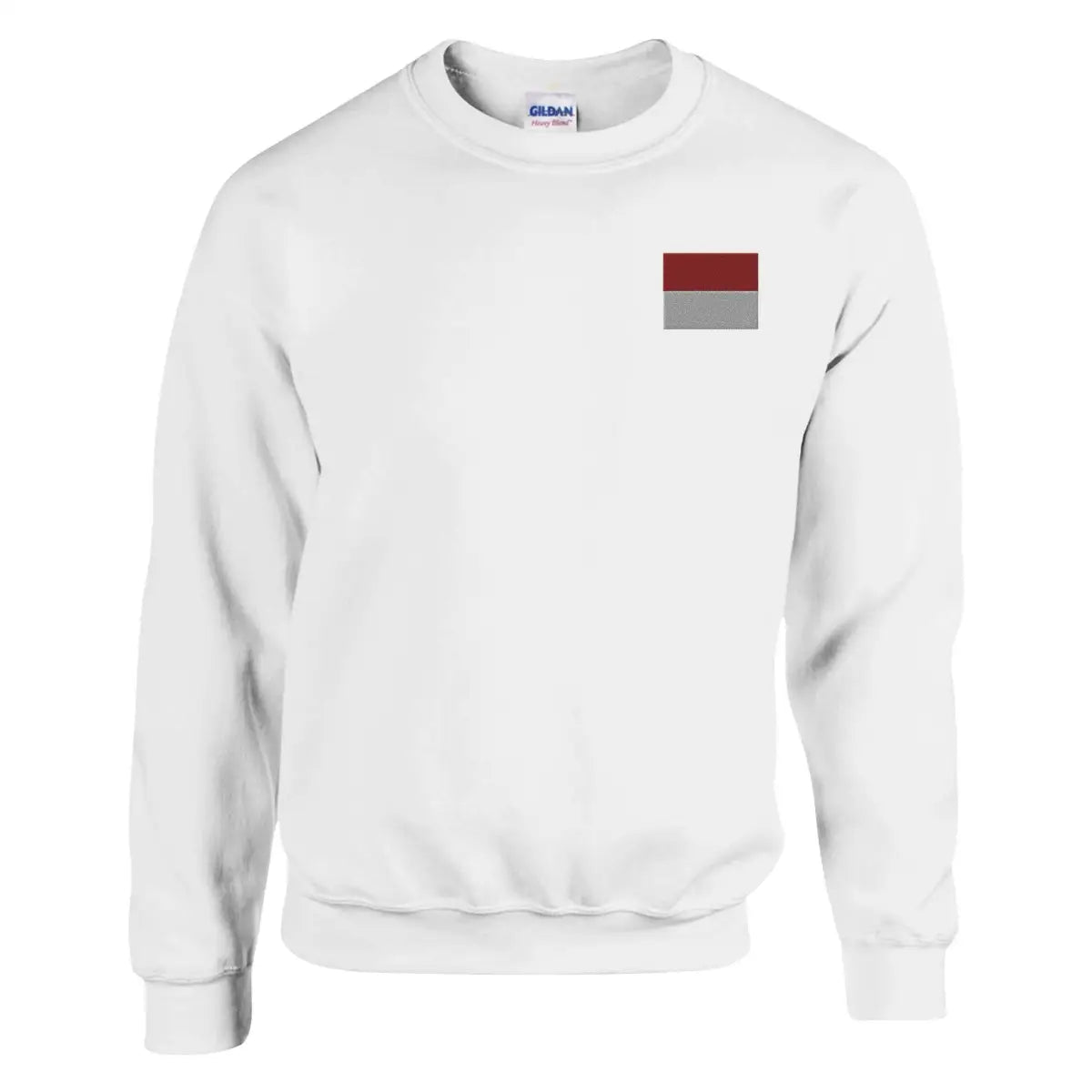 Sweat-shirt Drapeau de Monaco en broderie - Pixelforma 