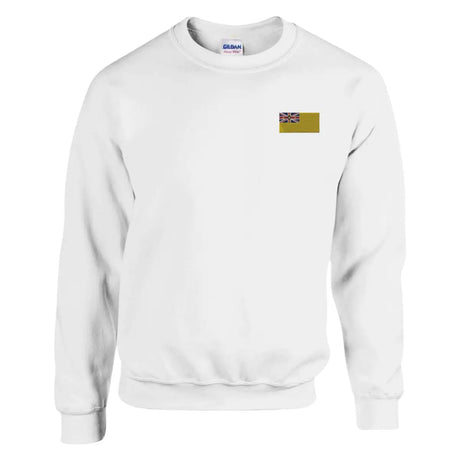 Sweat-shirt Drapeau de Niue en broderie - Pixelforma 