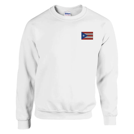 Sweat-shirt drapeau de porto rico en broderie - pixelformaflag