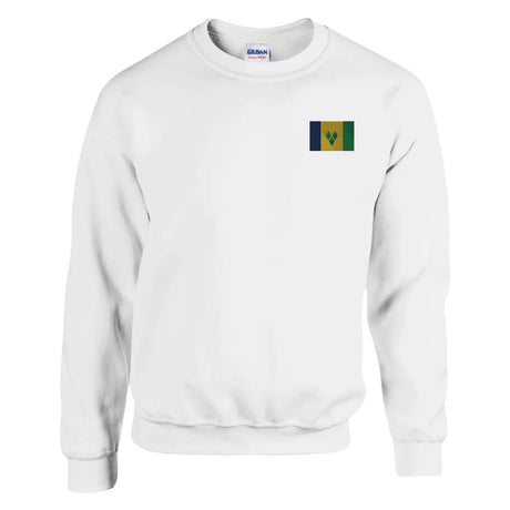 Sweat-shirt Drapeau de Saint-Vincent-et-les-Grenadines en broderie - Pixelforma 