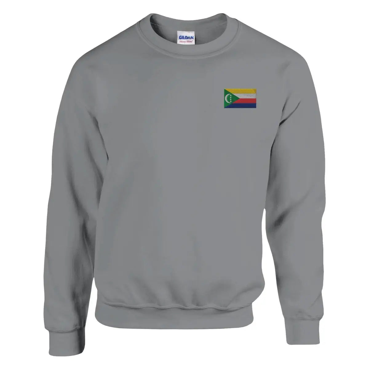 Sweat-shirt Drapeau des Comores en broderie - Pixelforma 