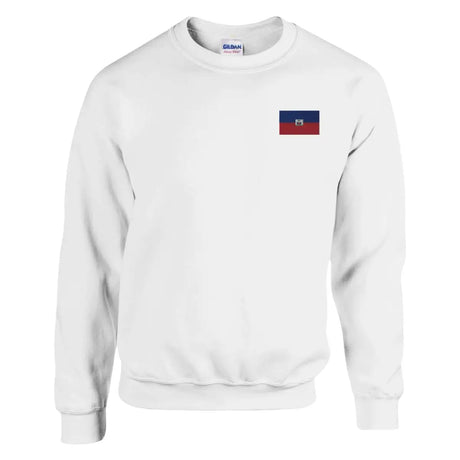 Sweat-shirt drapeau d’haïti en broderie - pixelforma