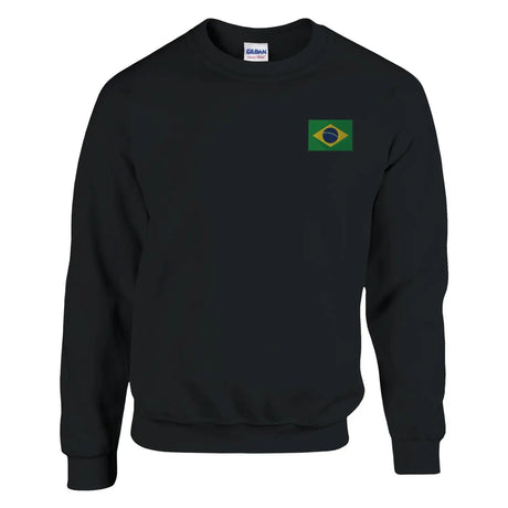 Sweat-shirt drapeau du brésil en broderie - pixelformaflag