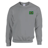 Sweat-shirt drapeau du brésil en broderie - pixelformaflag