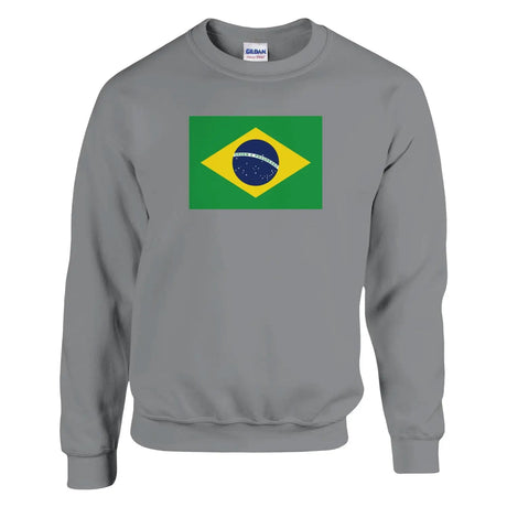 Sweat-shirt drapeau du brésil - pixelformaflag