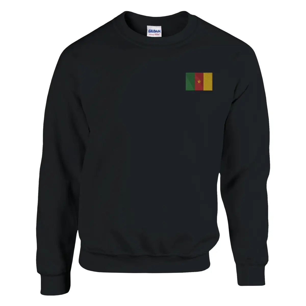 Sweat-shirt Drapeau du Cameroun en broderie - Pixelforma 