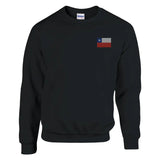 Sweat-shirt Drapeau du Chili en broderie - Pixelforma 