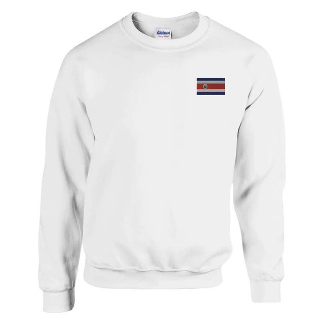 Sweat-shirt Drapeau du Costa Rica en broderie - Pixelforma 