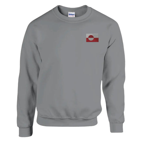Sweat-shirt drapeau du groenland en broderie - pixelformaflag