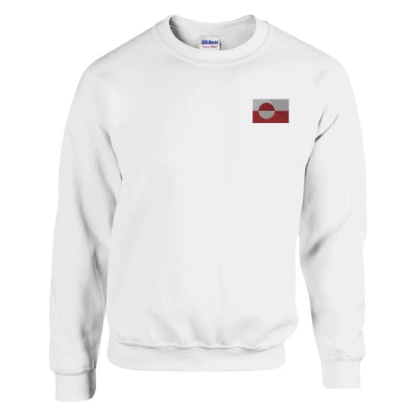 Sweat-shirt drapeau du groenland en broderie - pixelformaflag