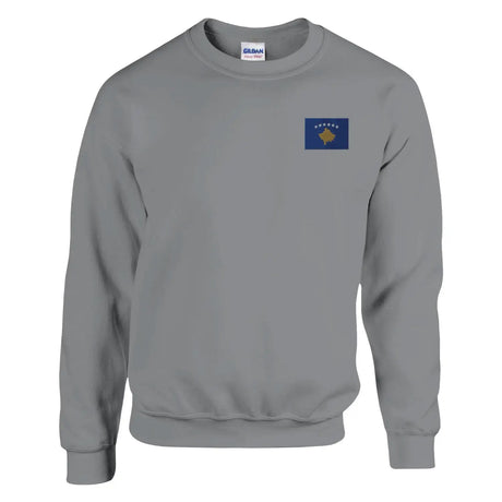 Sweat-shirt drapeau du kosovo en broderie - pixelformaflag