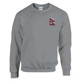 Sweat-shirt drapeau du népal en broderie - pixelformaflag